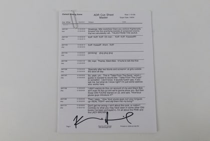 ADR Cue Sheet Master for ClerksX Missing Scene