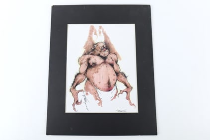 Dogma Shit Demon Artist Signed Color Drawing