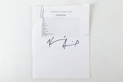 Manchild "Pilot" Script/Character List/Set List