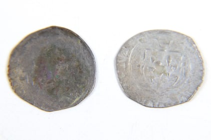 2 Medieval Silver Coins