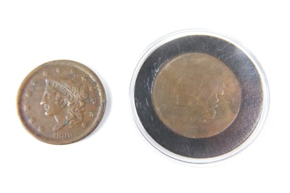 2 Liberty Head Large Cents