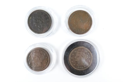 4 Liberty Head Large Cents