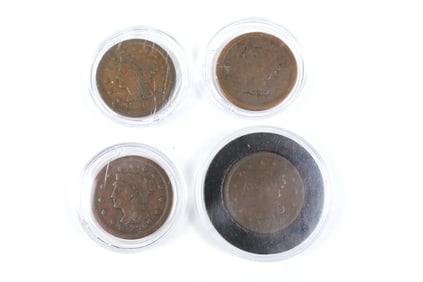 4 Liberty Head Large Cents