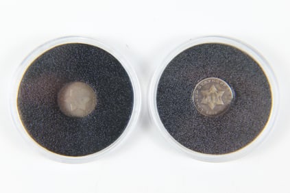 Group of Three Cent Silver Pieces