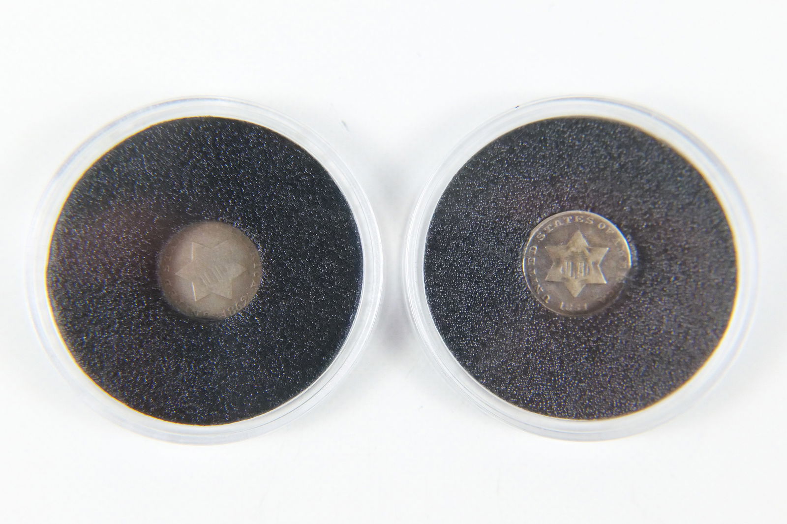 Group of Three Cent Silver Pieces (1 of 5)