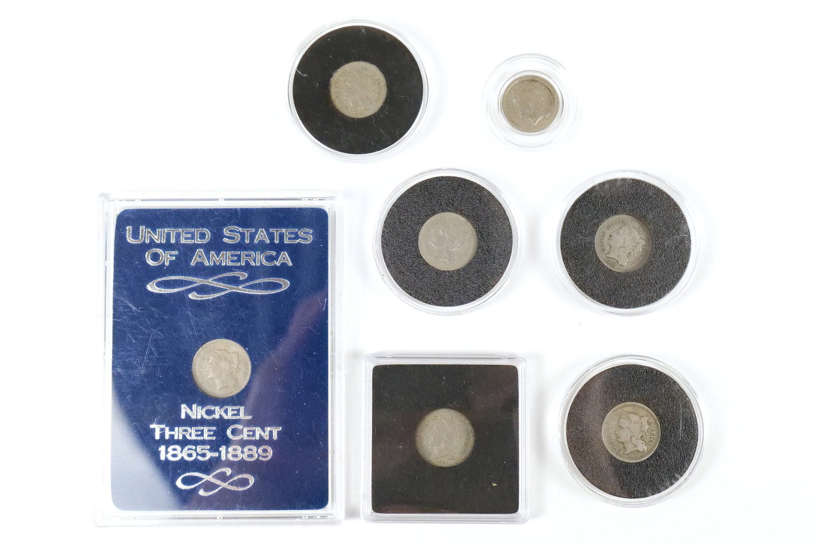 Group of 3 Cent Nickels (1 of 10)