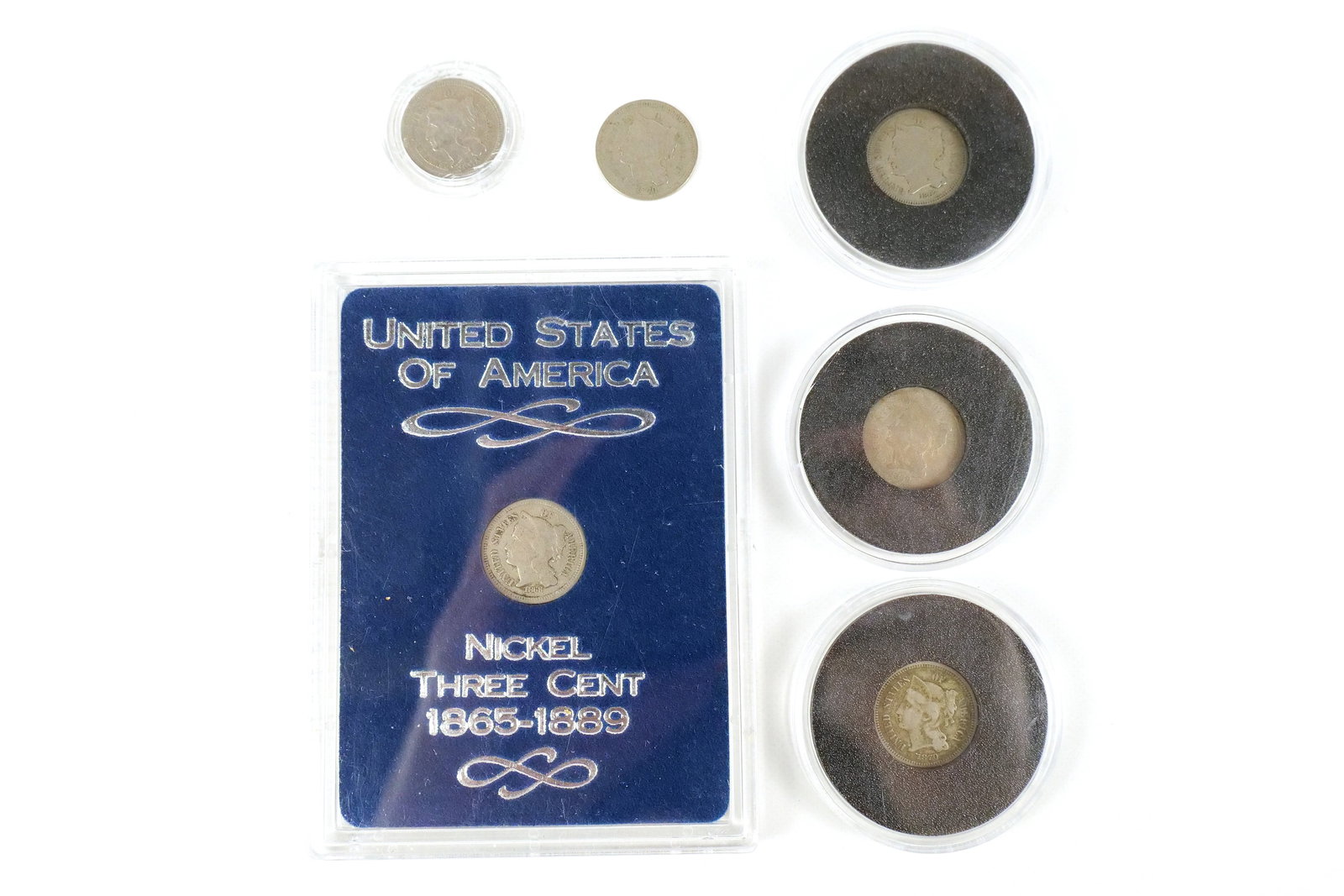Group of 3 Cent Nickels (1 of 8)