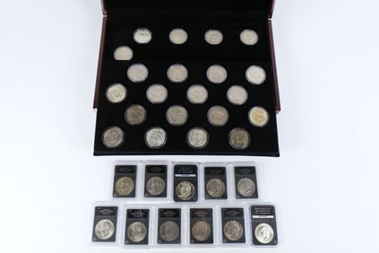 Large Group of Eisenhower Dollars