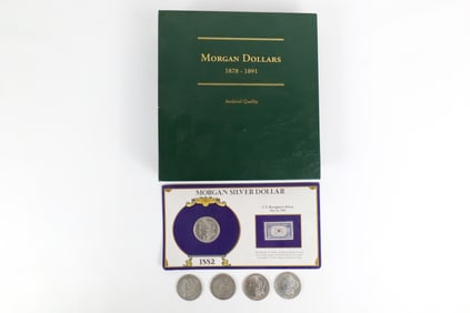 Group of Morgan Silver Dollar Items