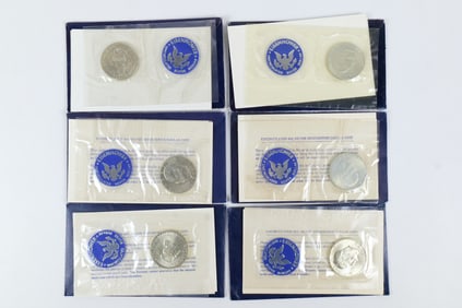 Group of Eisenhower Silver Dollars