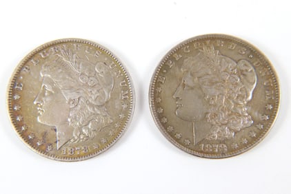 2 Morgan Silver Dollars