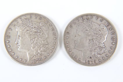 2 Morgan Silver Dollars