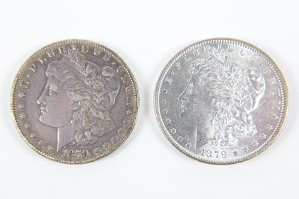 2 Morgan Silver Dollars