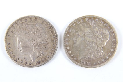 2 Morgan Silver Dollars
