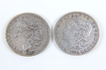 2 Morgan Silver Dollars