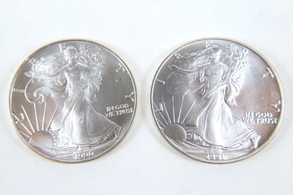 2 Silver Eagle Coins