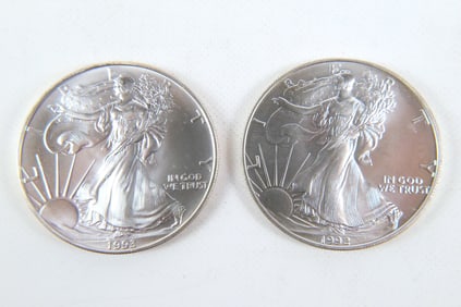 2 Silver Eagle Coins
