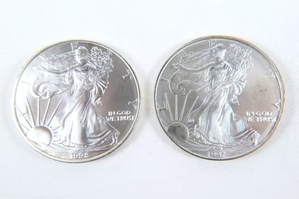 2 Silver Eagle Coins