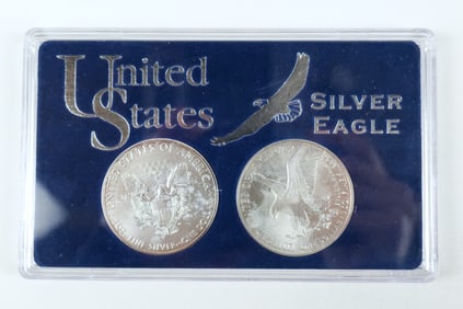 2 Silver Eagle Coins