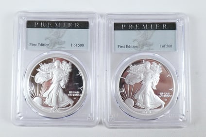 2 Silver Eagle Coins