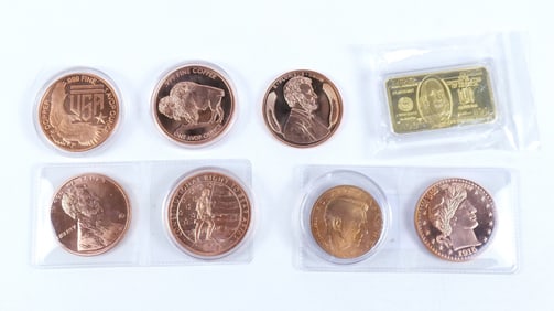 Group of Copper Commemorative Coins