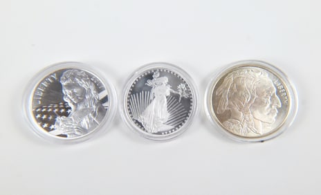 3 Silver Commemorative Coins