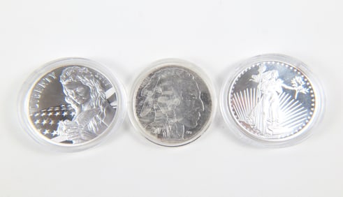 3 Silver Commemorative Coins
