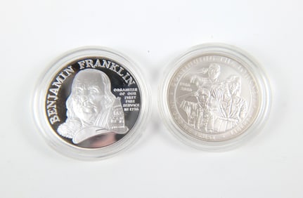 2 Silver Commemorative Coins