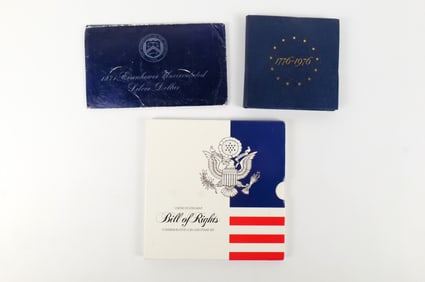 3 US Silver Commemorative Coins