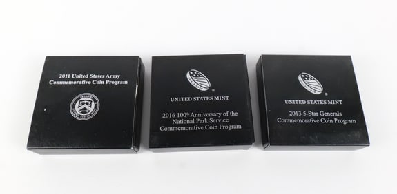 3 Silver Commemorative Coins