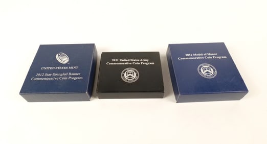 3 Silver Commemorative Coins