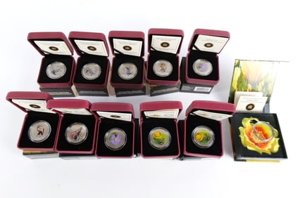 Group of Canadian Commemorative Quarters