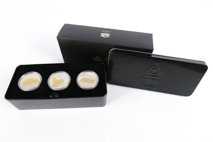 Canadian Silver Locomotives Across Canada Coin Set