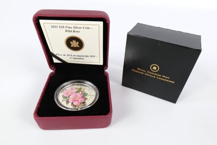 Canadian Silver Rose $20 Coin