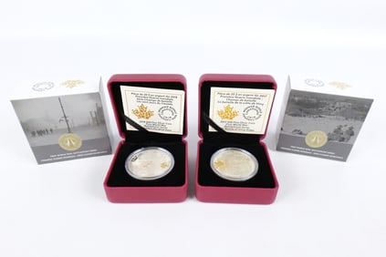 2 Canadian Battlefront Series Silver Commemoratives