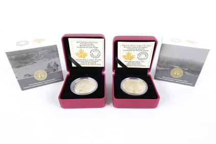 2 Canadian Battlefront Series Silver Commemoratives