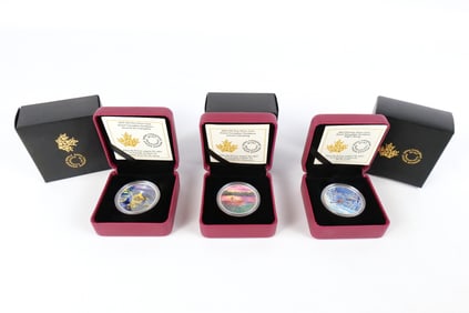 3 Great Canadian Outdoors Silver Coins