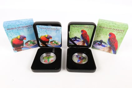 2 World of Parrots Commemorative Coins