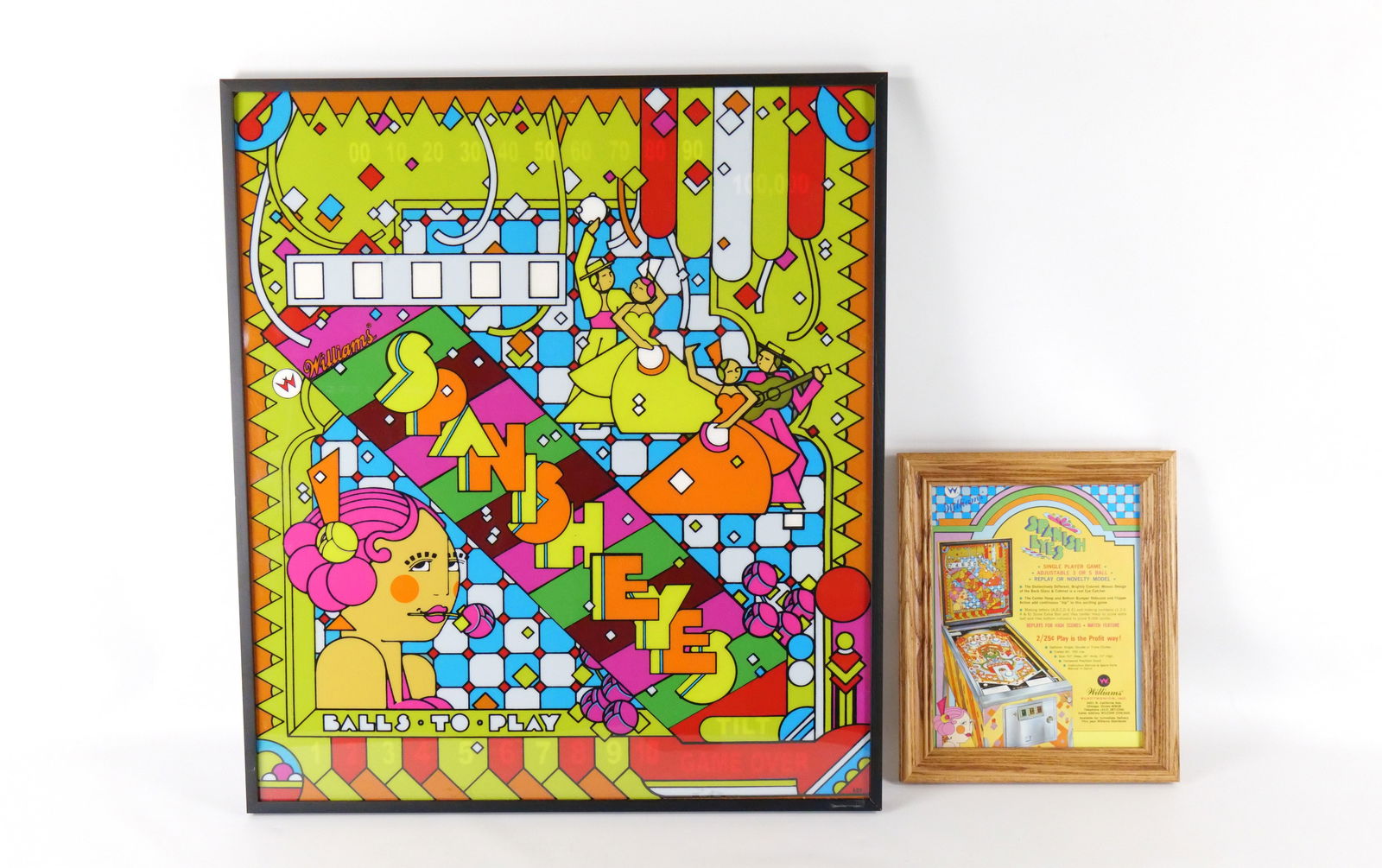 Vintage Lucite/Plastic Williams Spanish Eyes Pinball Machine Back (1 of 9)