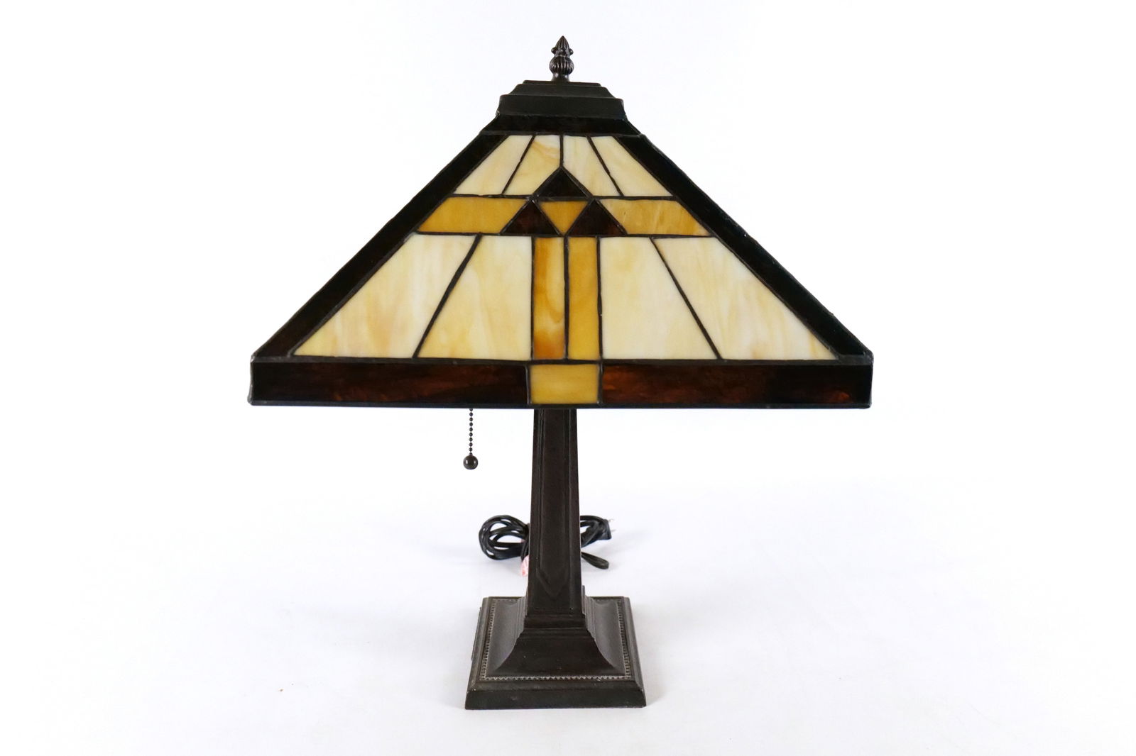 Tiffany Style Stained Glass Mission Style Table Lamp (1 of 8)