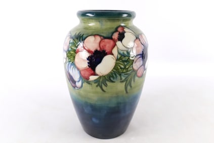 Moorcraft MCM Anemone Pattern Pottery Vase