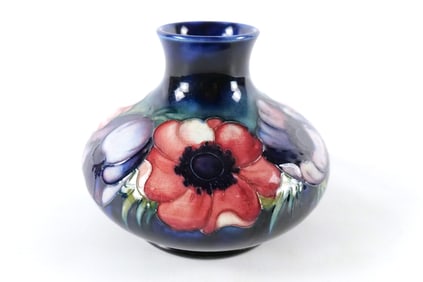 Moorcraft MCM Anemone Pattern Pottery Vase