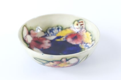 William Moorcraft Floral Pottery Bowl