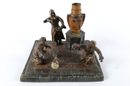 Viennese Style Cold Painted Bronze and Mixed Metal Figural Grouping