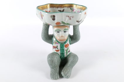 Ceramic Chinoiserie Monkey Soap Dish/Bowl