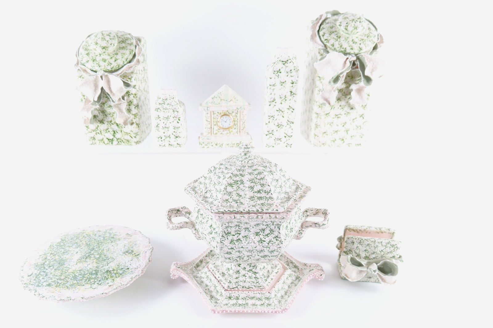 Group Lot of Hand Painted Decorative Porcelain Pottery Kitchen Items (1 of 14)