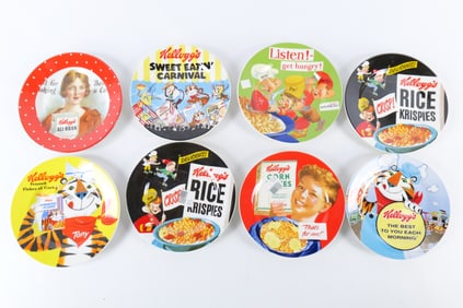 Lot of 8 Vintage Kelloggs Cereal Collector Plates