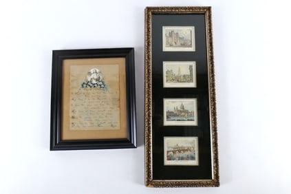 Lot of 2 Framed Religious Pieces of Art