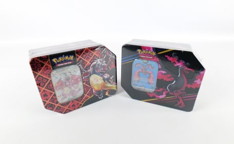 Lot of 2 Pokémon Trading Card Game Collectible Sealed Tins