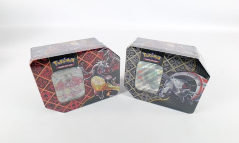 Lot of 2 Pokémon Trading Card Game Collectible Sealed Tins